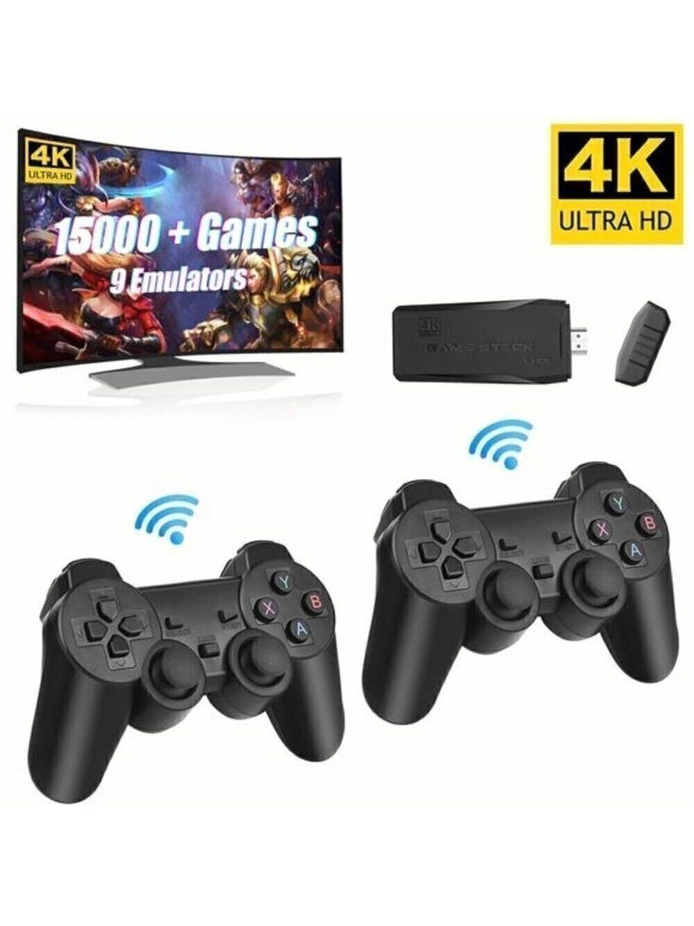 Wireless Retro 15,000+ Games Console Plug & Play Video TV Game Stick 4K HDMI NEW